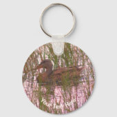 Porte-clés Brown Mallard Duck Nature Personnalisé (Verso)