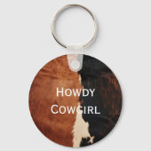 Porte-clés Brown Noir Noir Faux Cowhide (Recto)