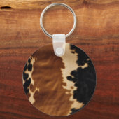 Porte-clés Brown Noir Noir Faux Cowhide (Verso)