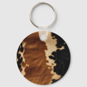Porte-clés Brown Noir Noir Faux Cowhide (Verso)