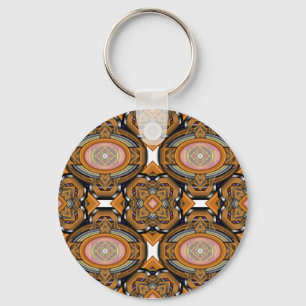 Porte-clés Brown Oval Abstrait