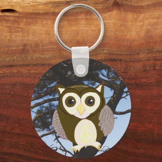 Porte-clés Brown Owl in a Tree (Recto)