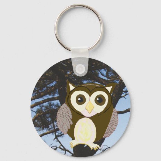 Porte-clés Brown Owl in a Tree (Verso)