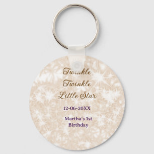 Porte-clés Brown pailleté scintille scintille petite étoile a