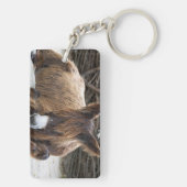 Porte-clés Brown Poitou Donkey (Dos)