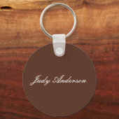 Porte-clés Brown Professionnel Plain Moderne Élégant (Recto)