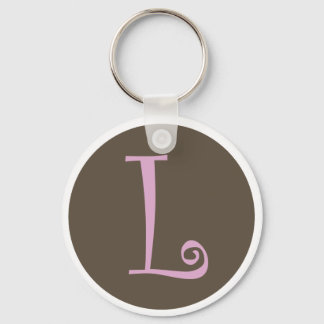 Porte-clés Brown simple et Porte - clé rose "L"