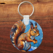 Porte-clés Brown Squirrel in the Snow (Verso)