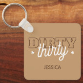 Porte-clés Brown Western Dirty Thirty 30th Birthday Party (Recto)