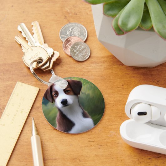 Porte-clés Bruce The Border Collie Puppy, Clavier (Bureau)
