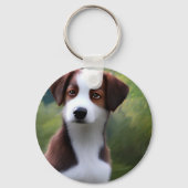 Porte-clés Bruce The Border Collie Puppy, Clavier (Verso)