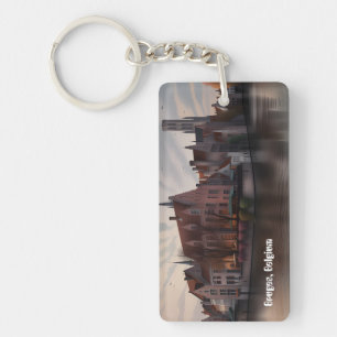 Porte-clés Bruges Belgique vintage voyage porte - clé