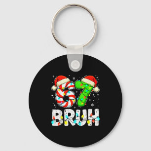 Porte-clés Bruh 67 Noël Six Sept 6 7 Meme Drôle Garçon Fille
