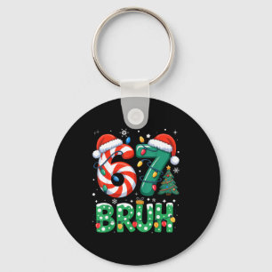 Porte-clés Bruh 67 Six Seven 6 7 Mème de Noël Drôle Garçon Fi