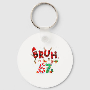 Porte-clés Bruh 67 Six Seven 6 7 Mème Noël Canne à Sucre Li