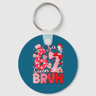 Porte-clés Bruh 67 Six Seven 6 7 Mème Saint-Valentin Femmes M