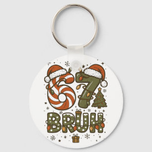 Porte-clés Bruh 67 Six Seven 6 7 Noël Rétro Drôle Garçon Gi