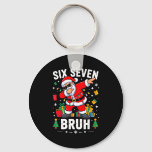 Porte-clés Bruh 67 Six Seven Santa en dabant Noël 