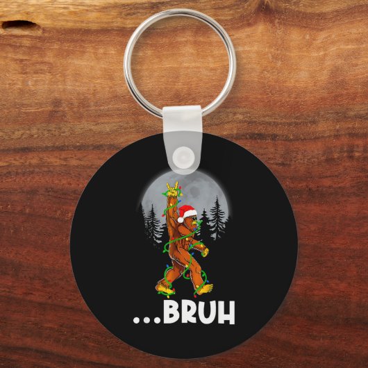Porte-clés Bruh Bigfoot Christmas Shirt Christmas Tree Xmas S (Recto)