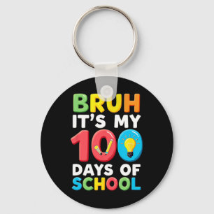 Porte-clés Bruh C'est mes 100 jours d'école élève enseignant