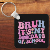 Porte-clés Bruh C'est mon 100 jours de l'école de papillon Di (Recto)