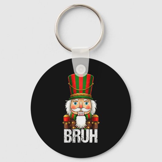 Porte-clés Bruh Christmas Nutcracker Santa Claus Holiday Xmas (Recto)