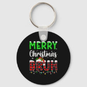 Porte-clés Bruh Christmas Red Plaid Teens Boys Kids Xmas Paja (Recto)