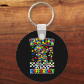 Porte-clés Bruh être différent puzzle sensibilisation à l'aut (Recto)