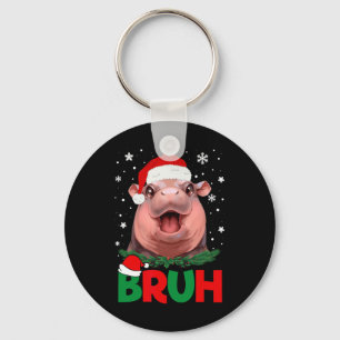 Porte-clés Bruh Funny Moo Deng Ados Garçons Enfants Noël Paja