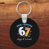 Porte-clés Bruh I Survived 67 Days Of School Funny Six Seven (Recto)