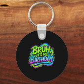Porte-clés Bruh It's My Birthday Funny Gaming Birthday Boy Te (Recto)