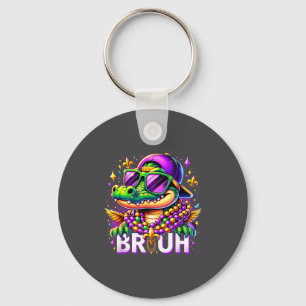Porte-clés Bruh Mardi Gras Alligator Pour Enfants Garçons Hom