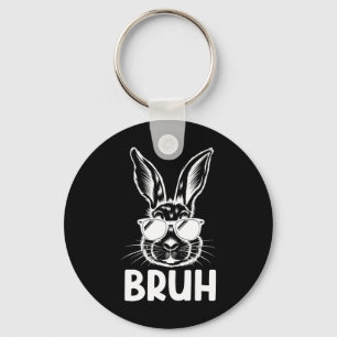 Porte-clés Bruh Pâques Jour Funky Lapin Lapin Face Gles Easte