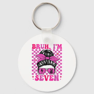Porte-clés Bruh sept 7 7ème anniversaire filles groovy 7 ans