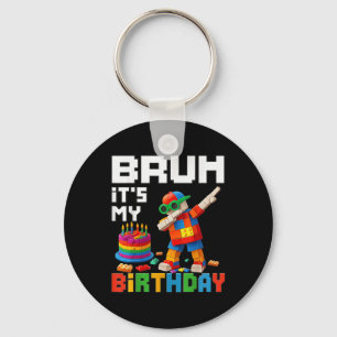 Porte-clés Bruh Son Anniversaire Maître Bâtiment Bâtir Brick