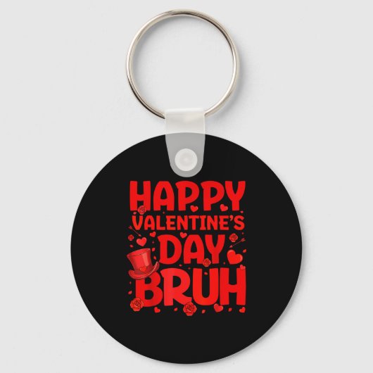 Porte-clés Bruh Valentines Day Teens Boys Kids Heart Valentin (Recto)