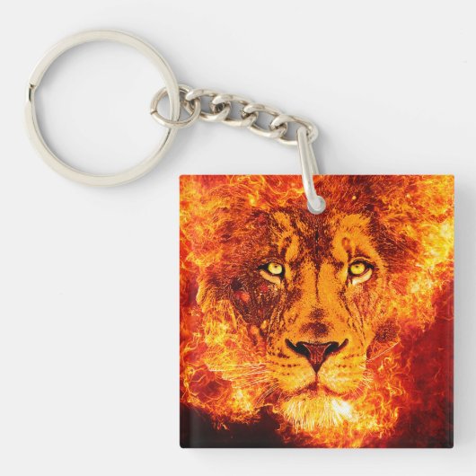 Porte-clés Brûler le lion chaud de Juda (Devant)