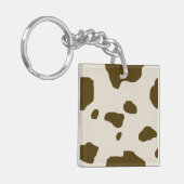 Porte-clés Brun de PEAU de VACHE (Devant gauche)