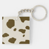 Porte-clés Brun de PEAU de VACHE (Dos)