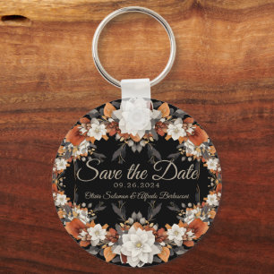 Porte-clés Brun foncé, caramel café et automne beige