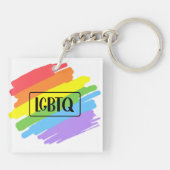 Porte-clés Brushstrokes LGBTQ Arc-en-ciel (Dos)