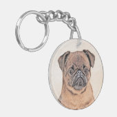 Porte-clés Bruxelles Griffon Smooth Painting Original Chien A (Devant gauche)