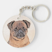 Porte-clés Bruxelles Griffon Smooth Painting Original Chien A (Dos)