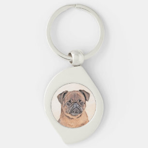 Porte-clés Bruxelles Griffon Smooth Painting Original Chien A