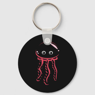Porte-clés Bt Costume souriant de méduse mignonne Animal Hall