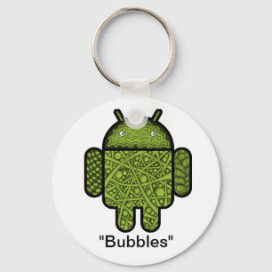 Porte-clés Bubbles Doodle Character pour le robot Android™