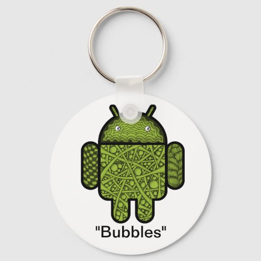 Porte-clés Bubbles Doodle Character pour le robot Android™ (Recto)