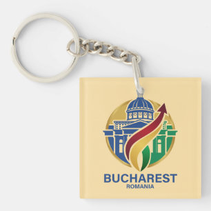 Porte-clés Bucarest Roumanie Europe de l'Est
