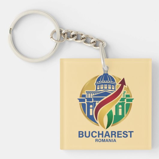 Porte-clés Bucarest Roumanie Europe de l'Est (Devant)