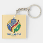 Porte-clés Bucarest Roumanie Europe de l'Est (Dos)
